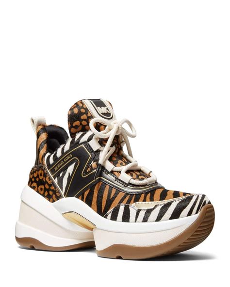 michael kors sneakers animal print